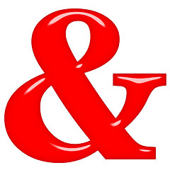 Image showing 3D Red Ampersand