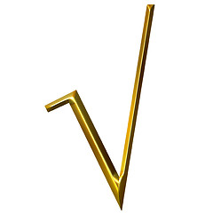 Image showing 3D Golden Radical Sign