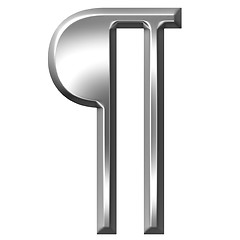 Image showing 3D Silver Pilcrow Paragraph Symbol