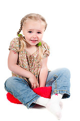 Image showing Little girl in studio