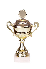 Image showing Gold trophy cup 