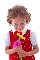 Image showing girl holding bunch of Gerabra