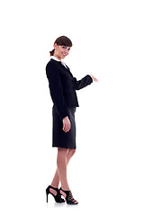 Image showing Business woman with her arm out