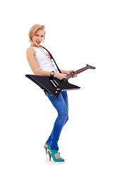 Image showing woman with the guitar