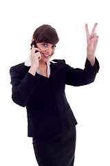 Image showing victory on the phone