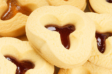 Image showing Biscuits with jam