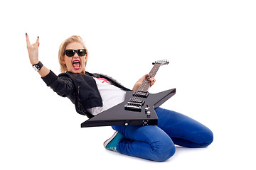 Image showing rock and roll girl