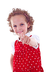 Image showing little girl pointing