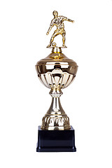 Image showing gold trophy - isolated on white