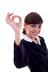 Image showing woman indicating ok sign