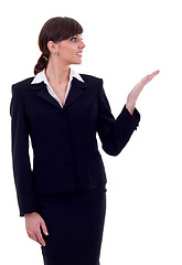 Image showing young business woman presenting