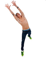 Image showing young man style jumping