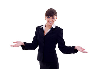 Image showing business woman welcoming