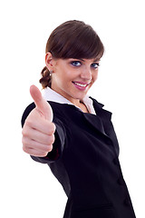 Image showing woman giving thumbs up