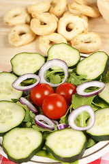 Image showing Healthy salad and taralli