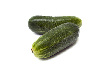 Image showing Isolated cucumber