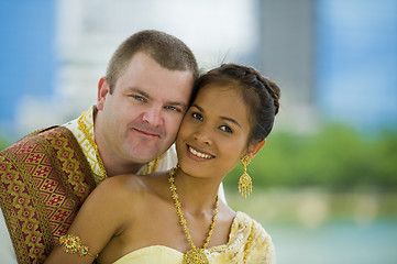 Image showing caucasian and asian couple