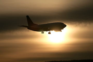 Image showing Aircraft landing