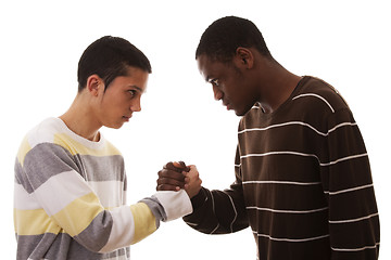 Image showing multiracial confrontation