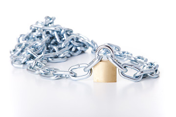 Image showing Chain with a padlock