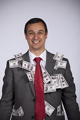 Image showing Happy rich businessman