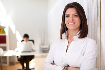 Image showing Modern businesswoman at her office