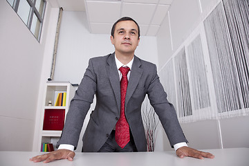 Image showing Powerful businessman at the office