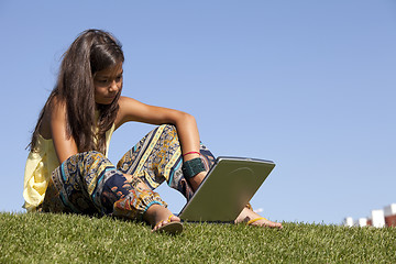 Image showing Modern student little girl