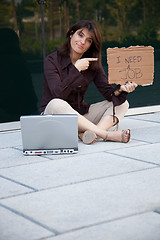 Image showing Fired businesswoman