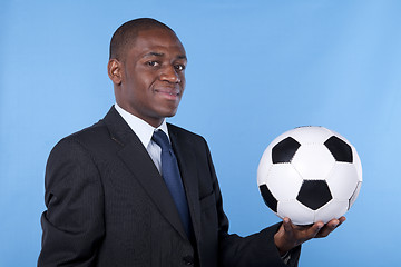 Image showing African soccer fan