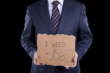 Image showing Unemployed businessman