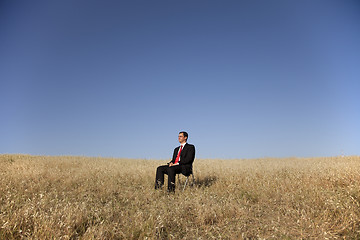 Image showing Looking at the field