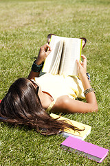 Image showing Children reading a book