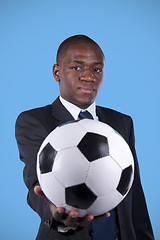 Image showing African soccer fan