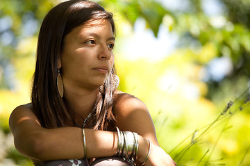 Image showing teenage girl at the park