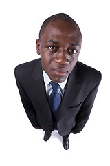 Image showing african businessman with a silly expression