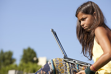 Image showing Modern student little girl