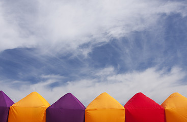 Image showing colorful tents