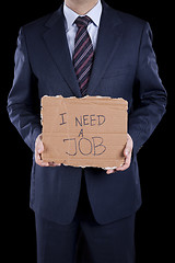 Image showing Unemployed businessman