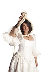 Image showing Bride with a hanging rope