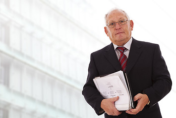 Image showing Senior businessman working