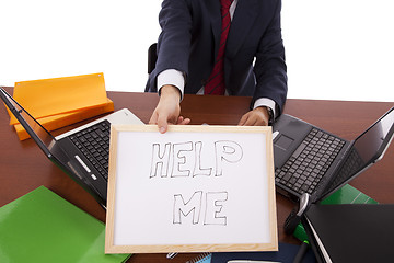 Image showing Help this businessman