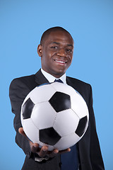 Image showing African soccer fan