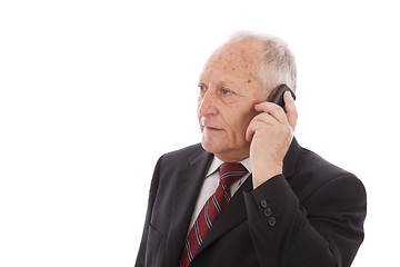 Image showing Senior businessman call