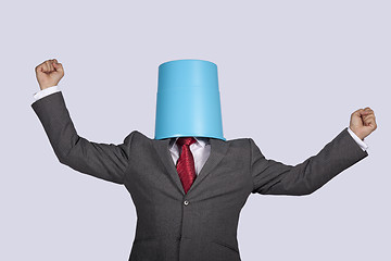 Image showing Successful bucket head businessman