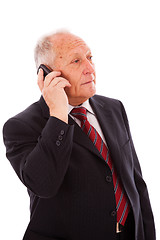 Image showing Senior businessman call