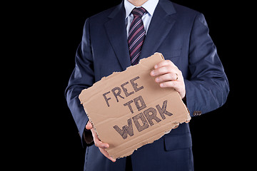 Image showing Unemployed businessman