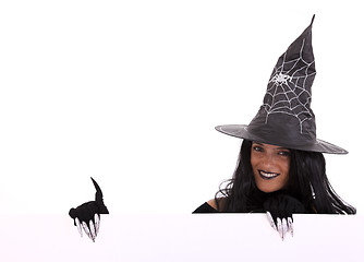 Image showing Halloween witch commercial message