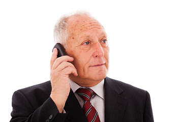 Image showing Senior businessman call