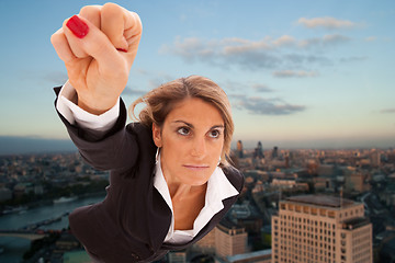 Image showing Super businesswoman